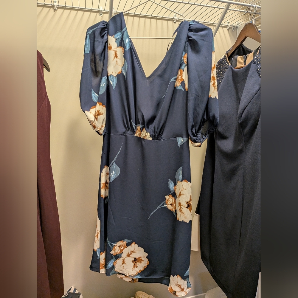RW&CO. Navy Floral Dress